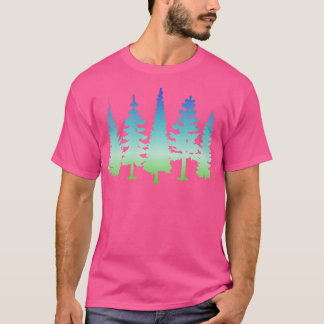 Camiseta Paisagem Florestal Misteriosa Silhouette Streetwea