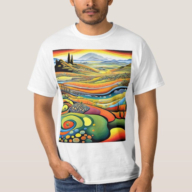 Camiseta Paisagem Fluida (Frente)