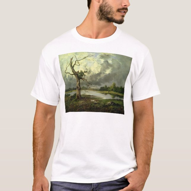 Camiseta Paisagem francesa do rio (Frente)