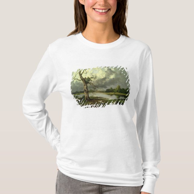 Camiseta Paisagem francesa do rio (Frente)
