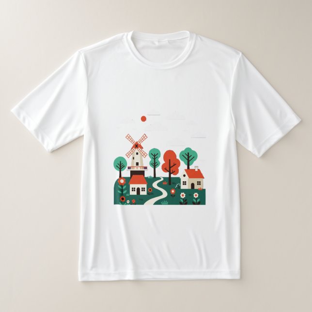Camiseta Paisagem ingênua (Postura )