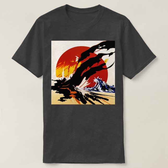 Camiseta Paisagem japonesa (Frente do Design)
