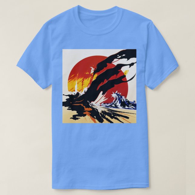 Camiseta Paisagem japonesa (Frente do Design)