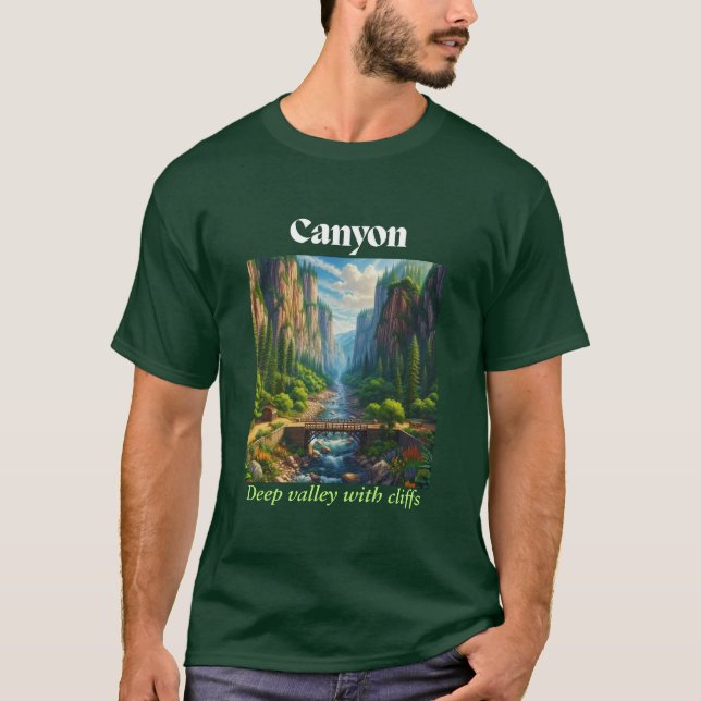 Camiseta Paisagem Majestosa do Vale do Canyon - Paisagem da (Frente)