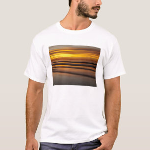 Camiseta Paisagem marinha abstrata ao pôr do sol, CA
