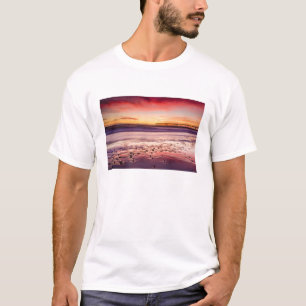Camiseta Paisagem marinha e píer ao pôr do sol, CA