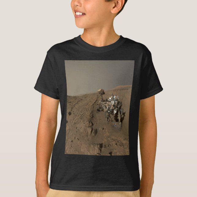 Camiseta Paisagem Marte com Curiosidade Vermelha Marte (Frente)