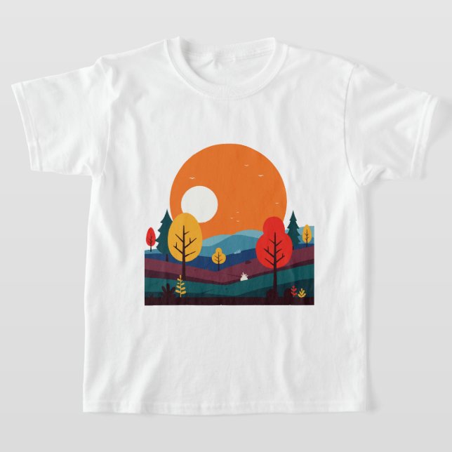 Camiseta Paisagem minimalista (Postura )