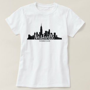 Camiseta Paisagem minimalista de Nashville, cidade do Tenne