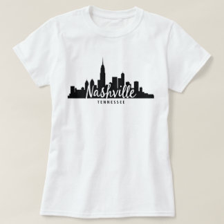 Camiseta Paisagem minimalista de Nashville, cidade do Tenne