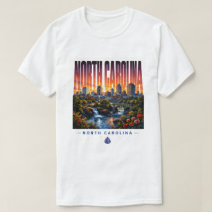 Camiseta Paisagem Montanhosa com Cachoeiras da Carolina do 