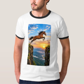 Camiseta Paisagem Montanhosa de Salto de Cavalo
