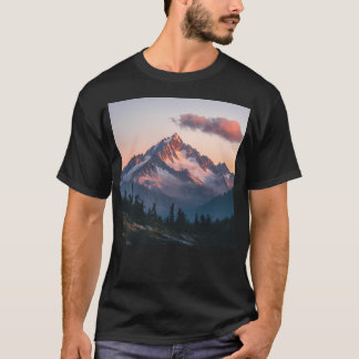 Camiseta Paisagem Montanhosa Montanhas Arte de Parede da Na