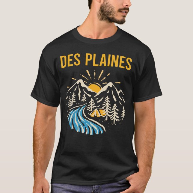 Camiseta Paisagem natural Des Plaines (Frente)