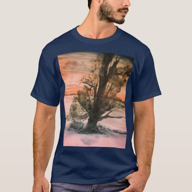 Camiseta Paisagem natural do Sol (Frente)