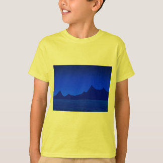 Camiseta paisagem noturna - noite estrelada - design por Ma