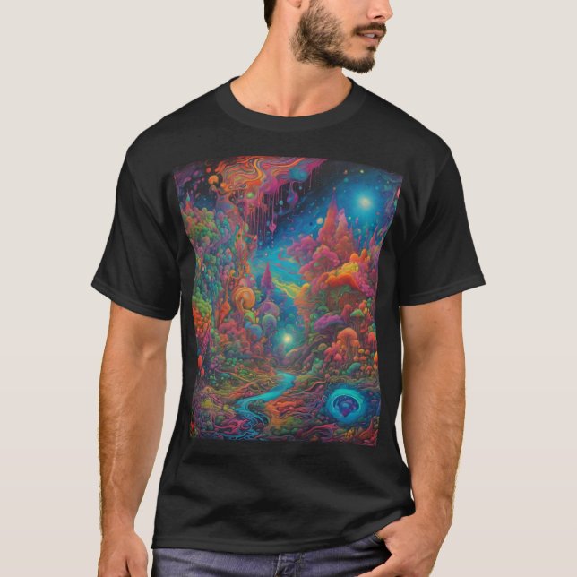Camiseta Paisagem Psicodélica (Frente)