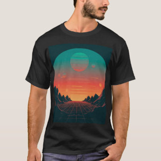 Camiseta Paisagem Retro-Futurística