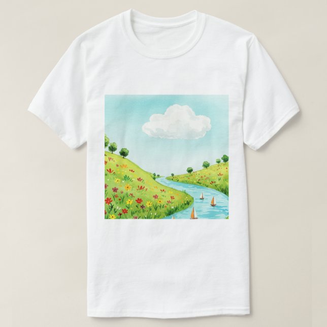 Camiseta Paisagem rural (Frente do Design)