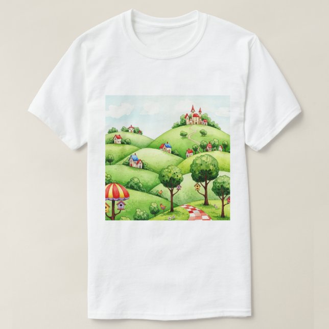 Camiseta Paisagem rural (Frente do Design)