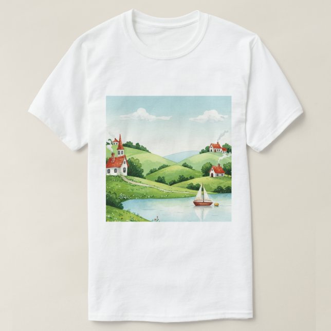 Camiseta Paisagem rural (Frente do Design)