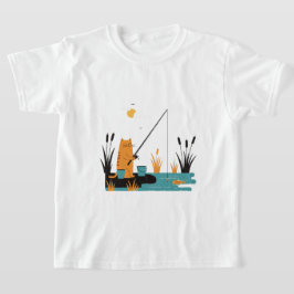 Camiseta Paisagem rural com um campo de flores