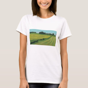 Camiseta Paisagem Rural Verde