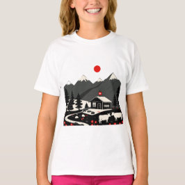 Camiseta paisagem suíça