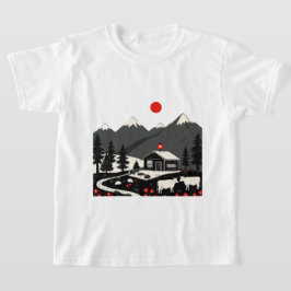 Camiseta paisagem suíça