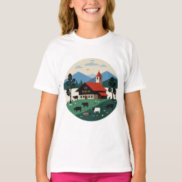 Camiseta paisagem suíça