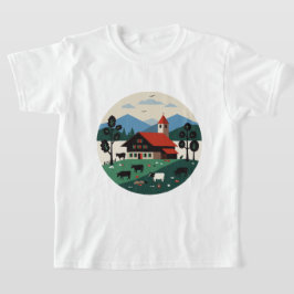 Camiseta paisagem suíça