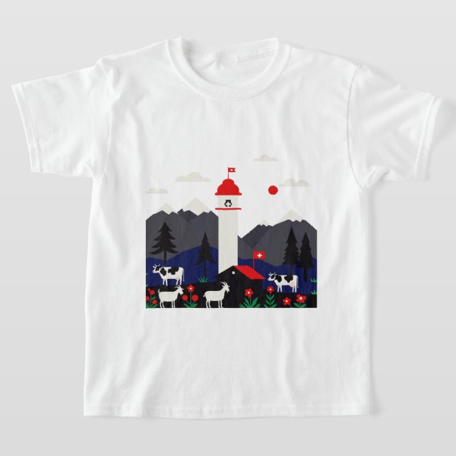 Camiseta Paisagem suíça (Postura )