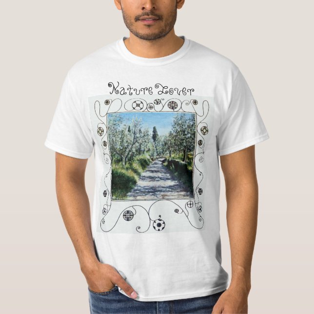 CAMISETA PAISAGEM TUSCÂNICA COM TAMPA NATAL DE OLIVEIRAS (Frente)