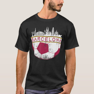 Camiseta Paisagem urbana da cidade de Barcelona Futebol Fãs