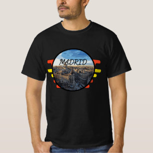 Camiseta paisagem urbana da cidade de Madrid na espanha