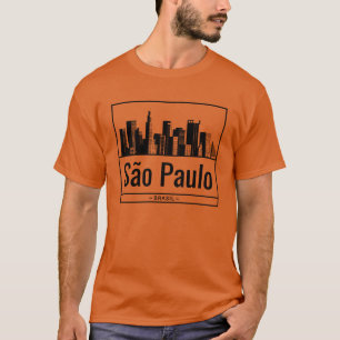 Camiseta Paisagem urbana da cidade de São Paulo engraçada
