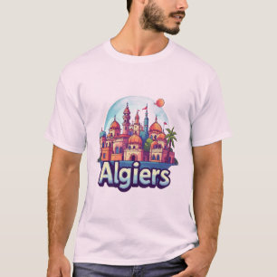 Camiseta Paisagem urbana de Argel com cúpulas históricas