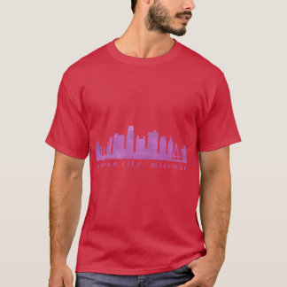 Camiseta Paisagem urbana de Kansas City Pintura 4