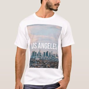 Camiseta Paisagem Urbana Retro de Los Angeles Estética de V