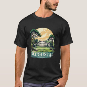 Camiseta Paisagem Urbana Silhueta do Por do Sol de Augusta