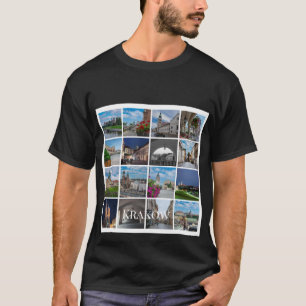 Camiseta paisagens antigas de Krakow, Polônia