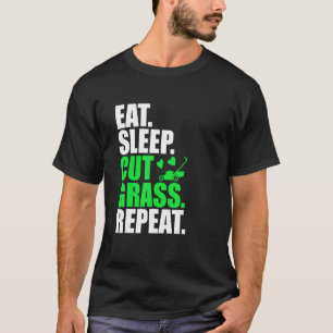 Camiseta Paisagismo Comer Dormir Cortar Agitar Repetidament