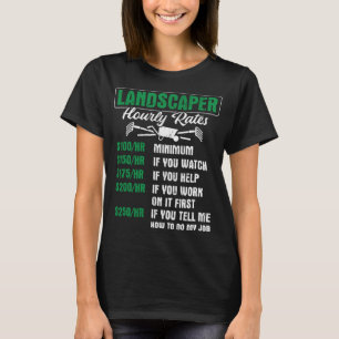 Camiseta Paisagismo Paisagista: Horário Horário de jardinag