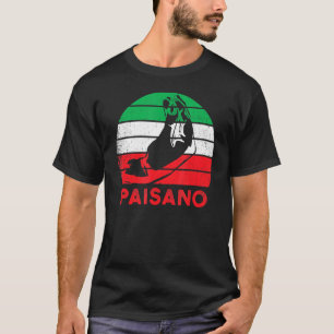 Camiseta Paisano Italiano Pai De Gesto De Mão Avô Não Pai