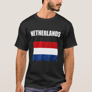 Camiseta Países Baixos Bandeira Holandesa Vintage Orgulho H