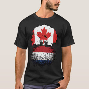 Camiseta Países Baixos, Canadá, Canadá, Tree Roots Flag