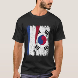 Camiseta Países Baixos Coreia do Sul Meia Bandeira Holandês