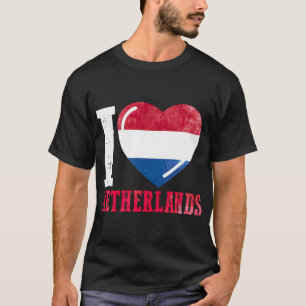 Camiseta Países Baixos Eu amo Países Baixos