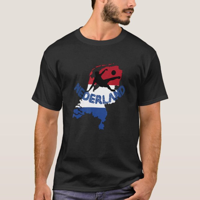 Camiseta Países Baixos Map Nederland Flag Football Scisso (Frente)