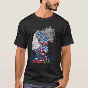 Camiseta Países do Orgulho Latino Bandeiras Herito Hispânic
